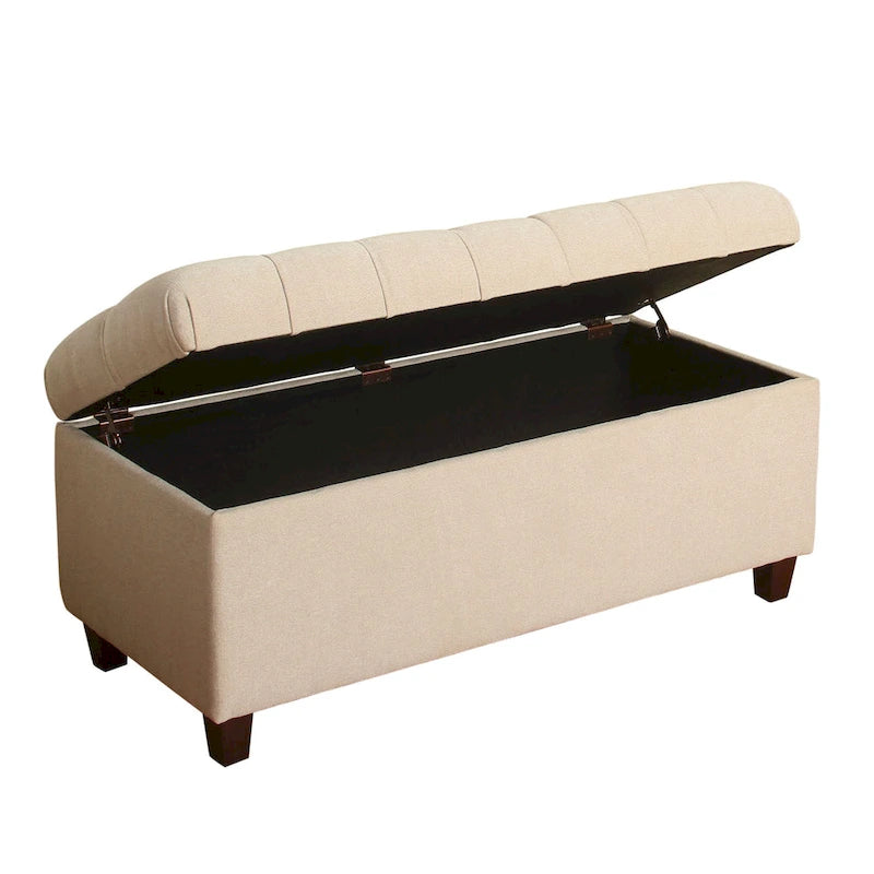 Banc de rangement capitonné