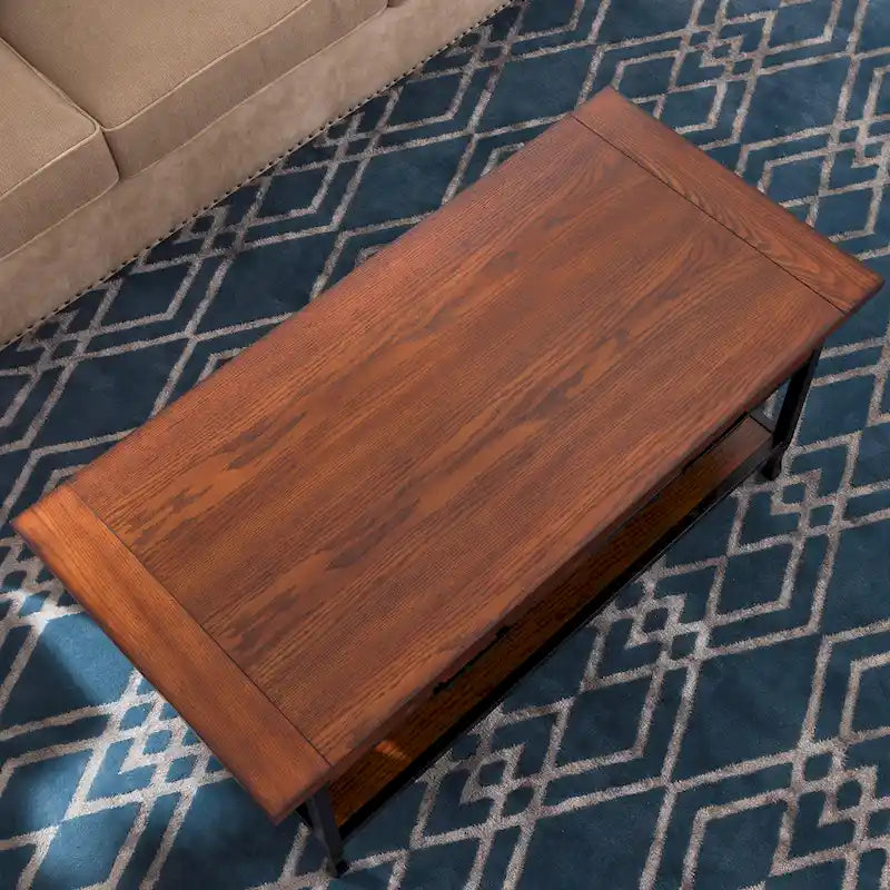 Carbon Loft Peter Matte Black Slatted Coffee Table