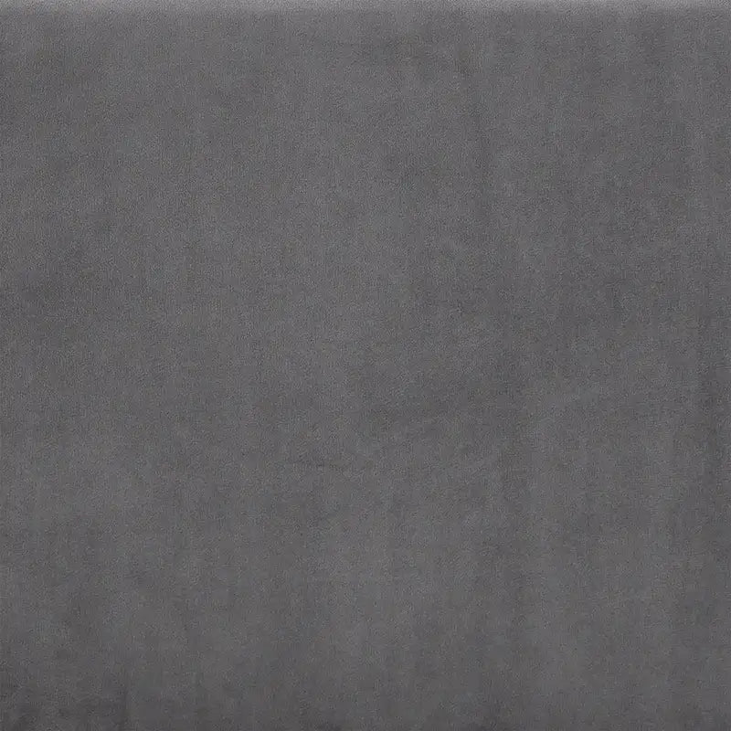 Banc de rangement gris en velours plissé avec couvercle relevable
