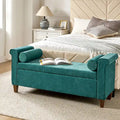 Banc de rangement traditionnel de 138 cm de large avec 2 coussins