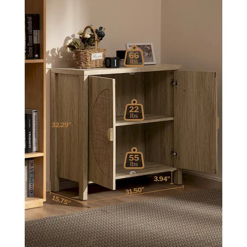 Meuble de rangement en rotin