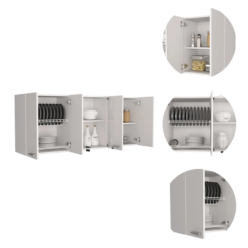 Armoire murale, deux armoires fermées