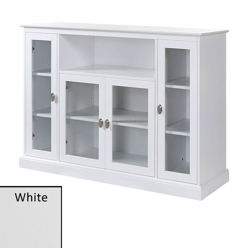 Convenience Concepts Summit Highboy 60 TV Stand with Storage Cabinets and Shelves