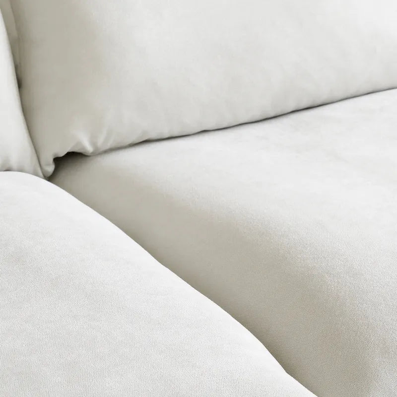 L-Shaped Linen Sectional Sofa Modern Comfortable Sofa