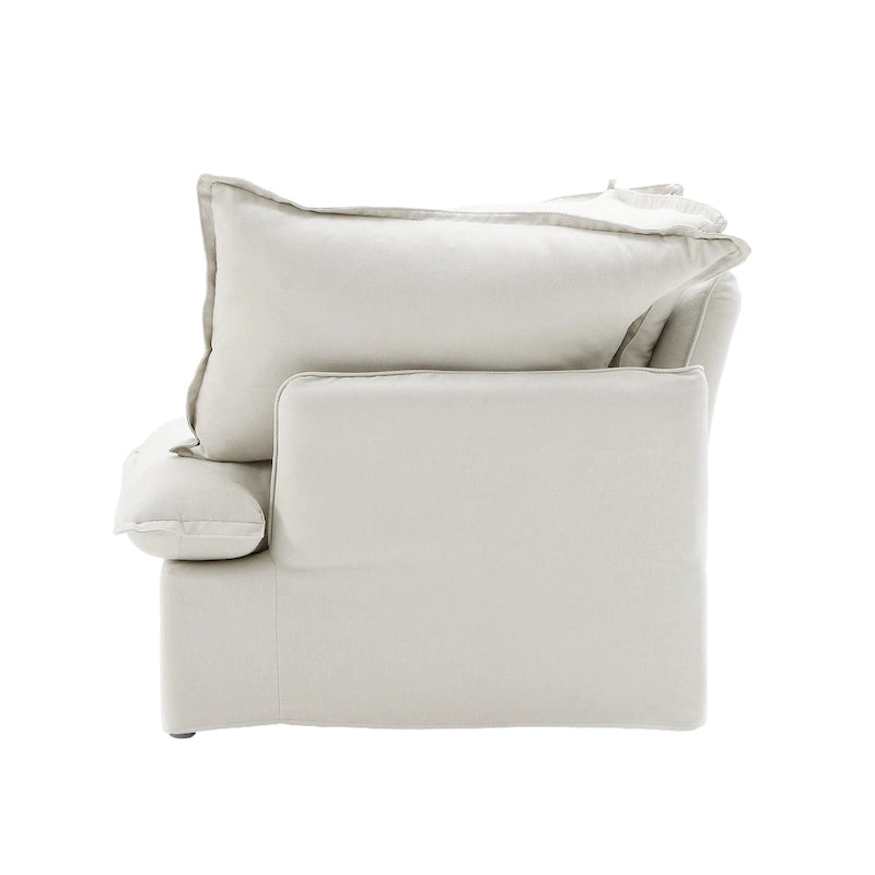 L-Shaped Linen Sectional Sofa Modern Comfortable Sofa