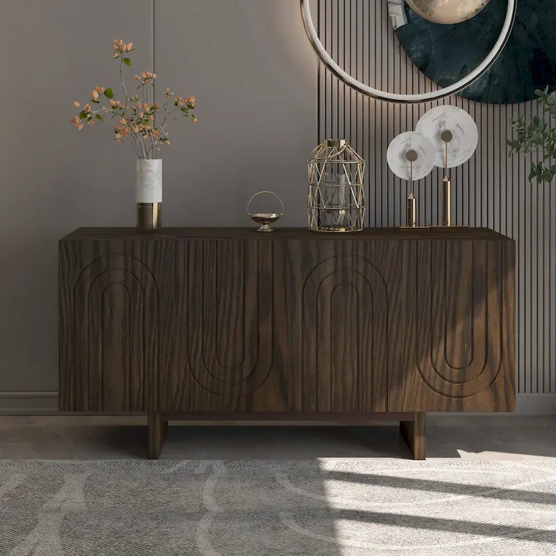 Meuble de rangement d'appoint moderne avec 4 portes
