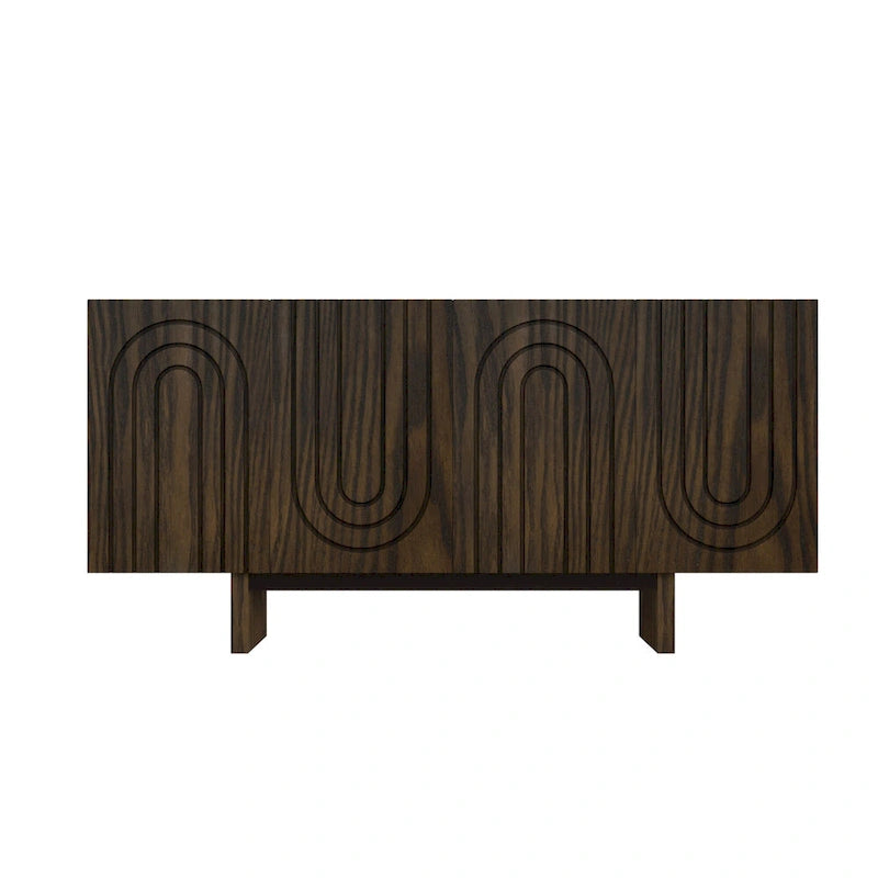 Meuble de rangement d'appoint moderne avec 4 portes