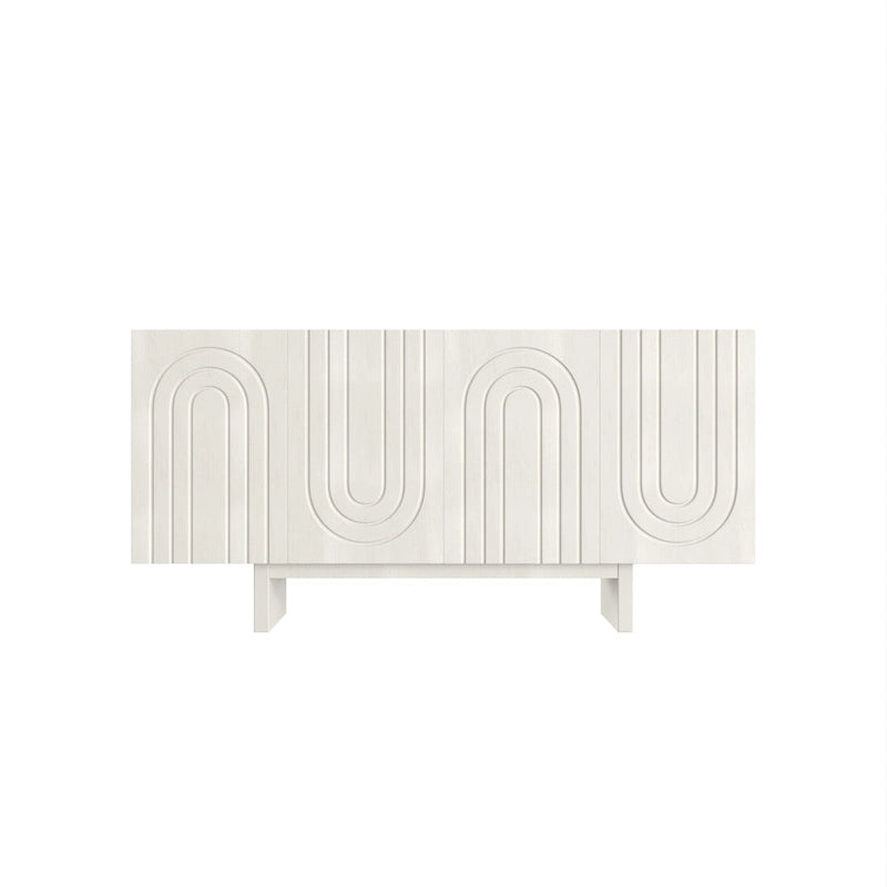 Meuble de rangement d'appoint moderne avec 4 portes