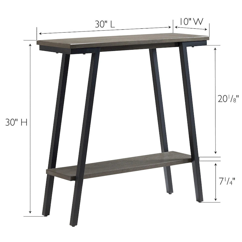 Leick Home Mixed Metal and Wood Hall Console Sofa Table