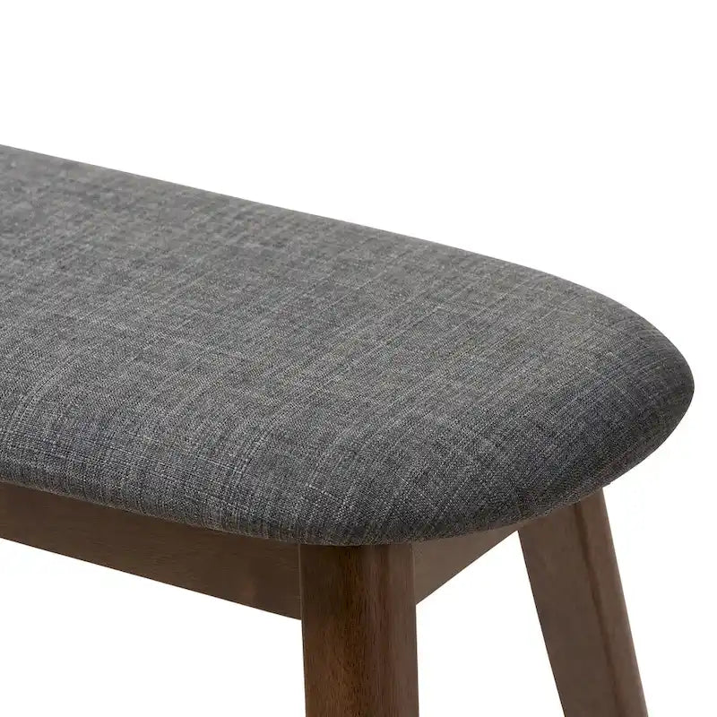 Mid-Century Fabric Upholstered Bench by Baxton Studio