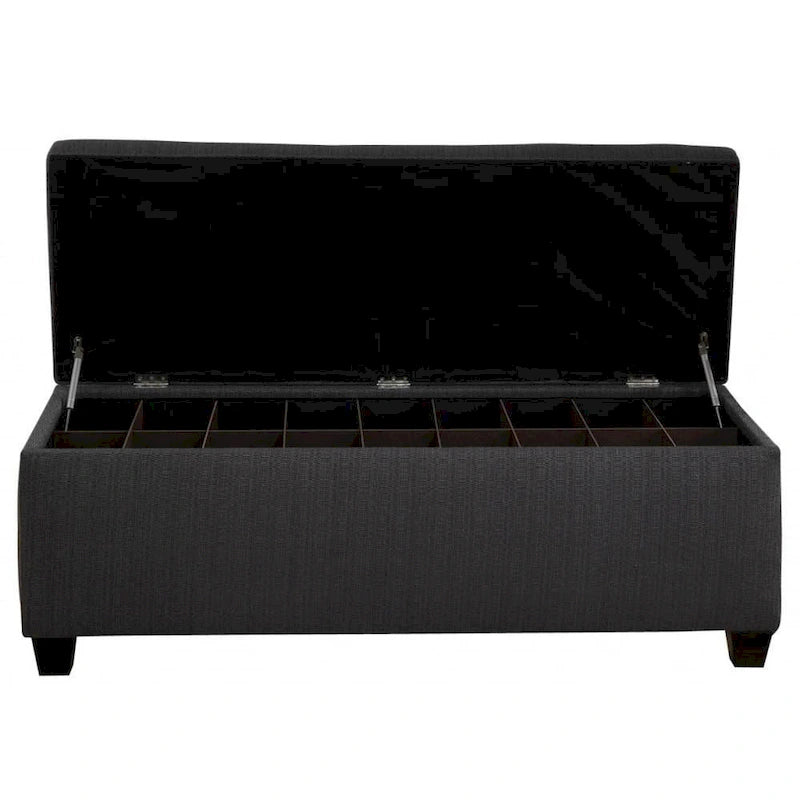 The Sole Secret Shoe Storage Bench - Candice Charcoal