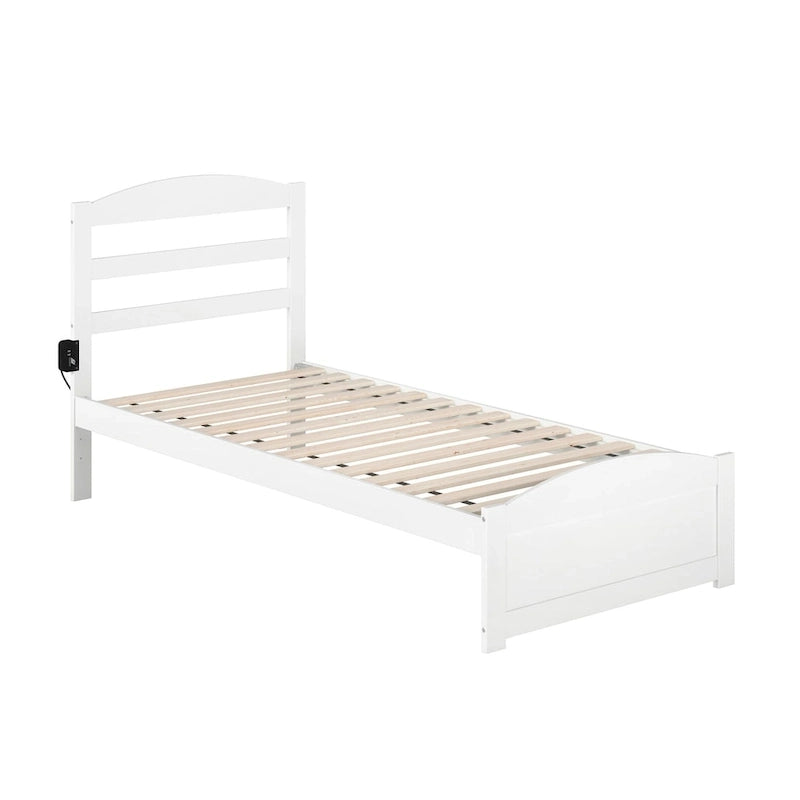 Warren Solid Wood Platform Bed with Footboard