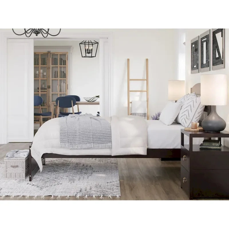 Warren Solid Wood Platform Bed with Footboard