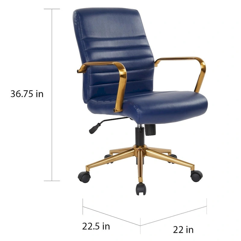Baldwin Mid-Back Faux Leather Chair