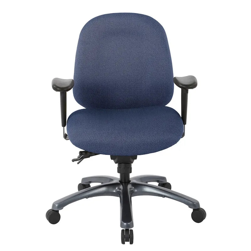 Multi-Function Mid-Office Chair with Seat Slider and Titanium Finish Base
