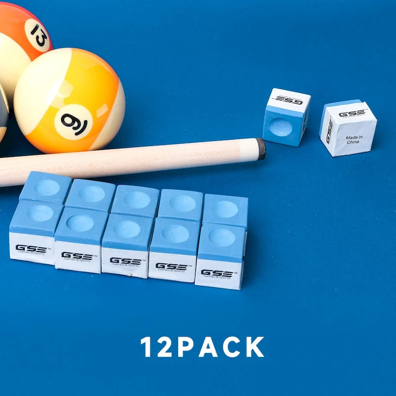 GSE 12-Pack Billiard/Pool Cue Chalks, Billiard Pool Table Accessories