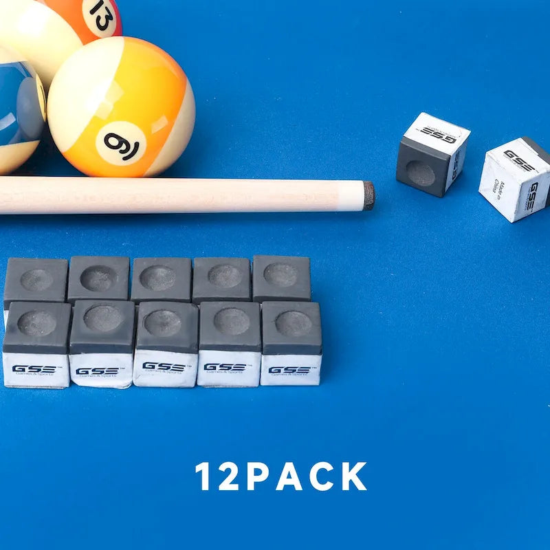GSE 12-Pack Billiard/Pool Cue Chalks, Billiard Pool Table Accessories