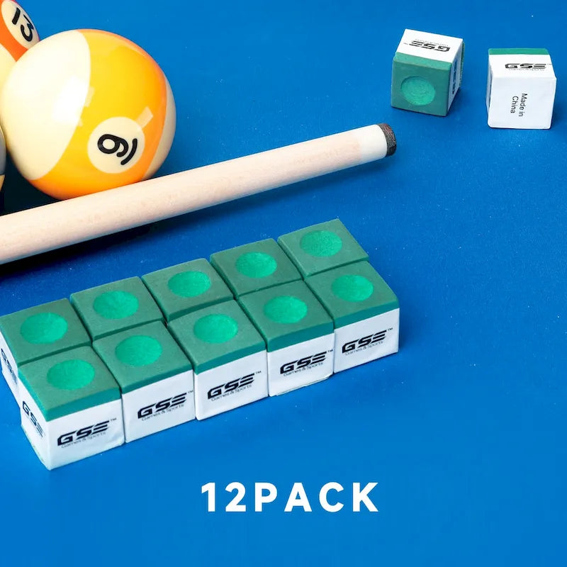 GSE 12-Pack Billiard/Pool Cue Chalks, Billiard Pool Table Accessories