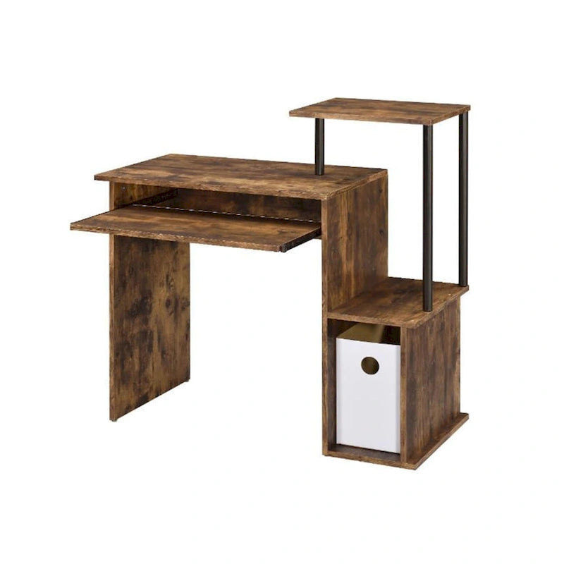 Wooden Computer Desk with Keyboard Tray
