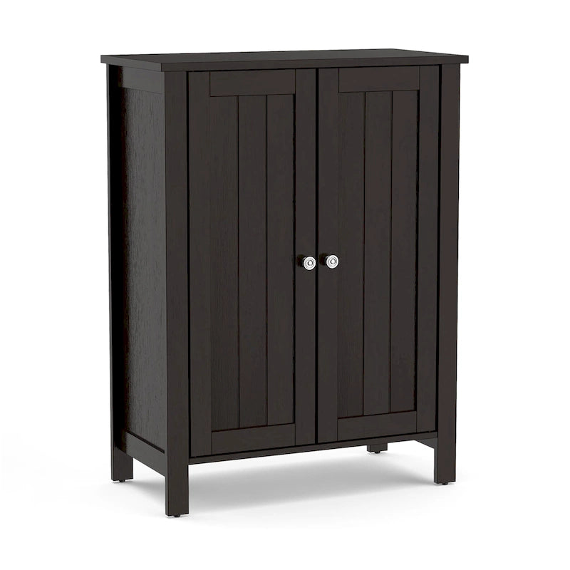 Meuble bas de salle de bain en bois, meuble de rangement sur pied