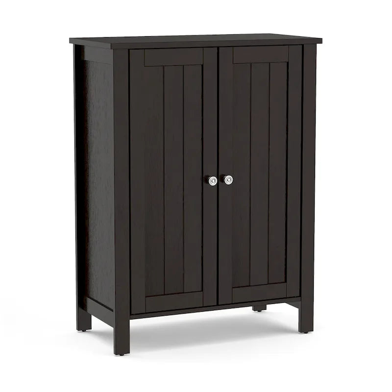 Meuble bas de salle de bain en bois, meuble de rangement sur pied