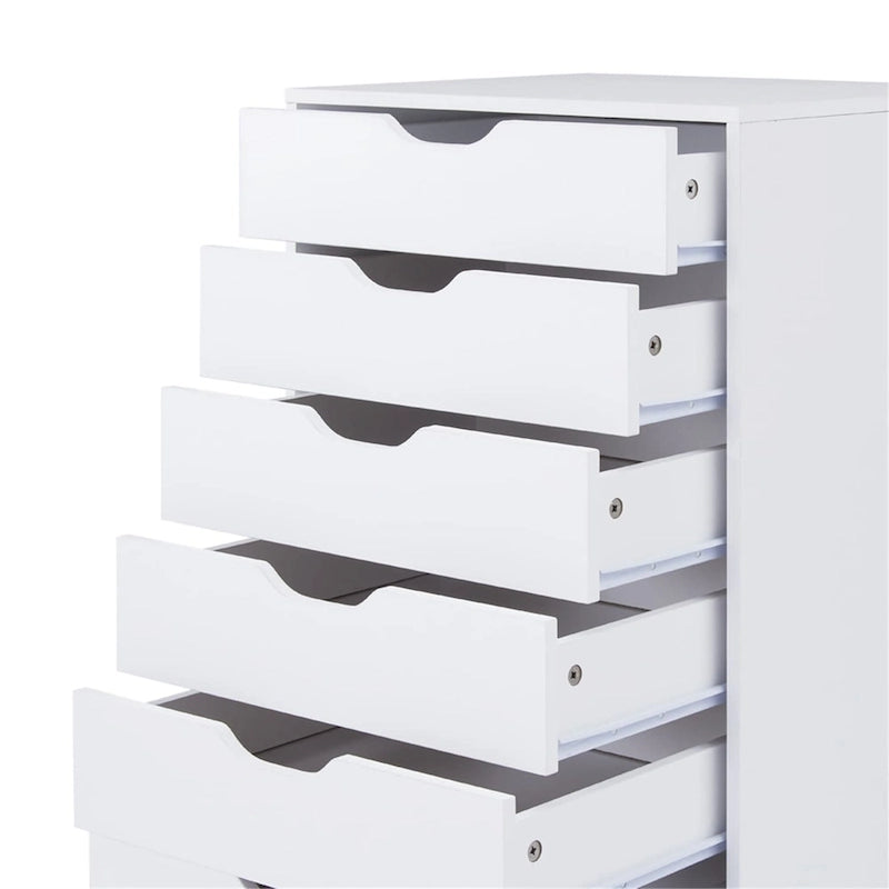 Meuble de rangement à 7 tiroirs en bois pour le bureau à domicile, classeur mobile, meuble de rangement mobile, tiroir de classement