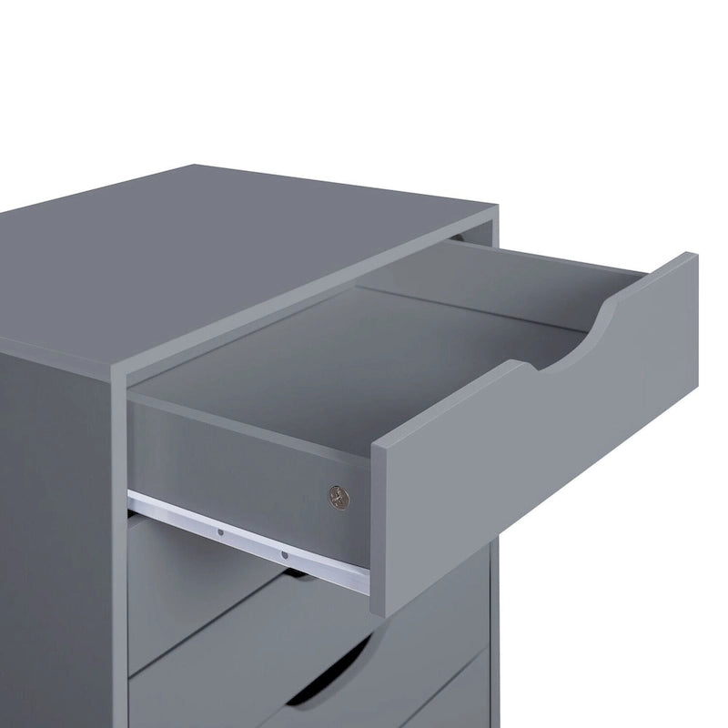Meuble de rangement à 7 tiroirs en bois pour le bureau à domicile, classeur mobile, meuble de rangement mobile, tiroir de classement
