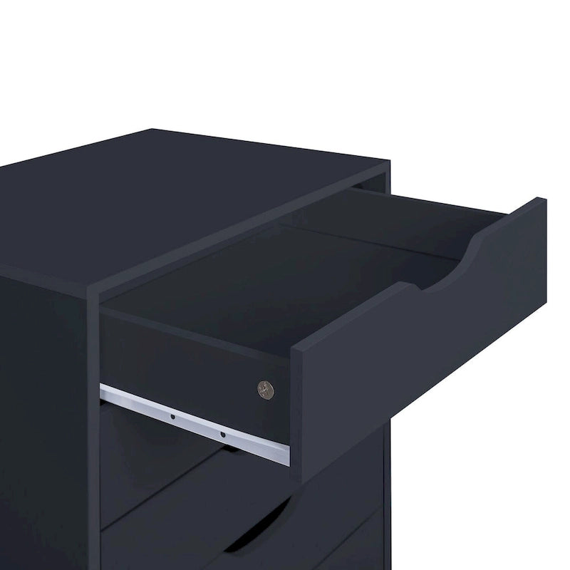 Meuble de rangement à 7 tiroirs en bois pour le bureau à domicile, classeur mobile, meuble de rangement mobile, tiroir de classement