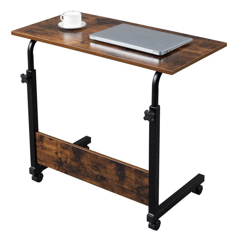 Height adjustable Chipboard & Steel Side Table with Baffle