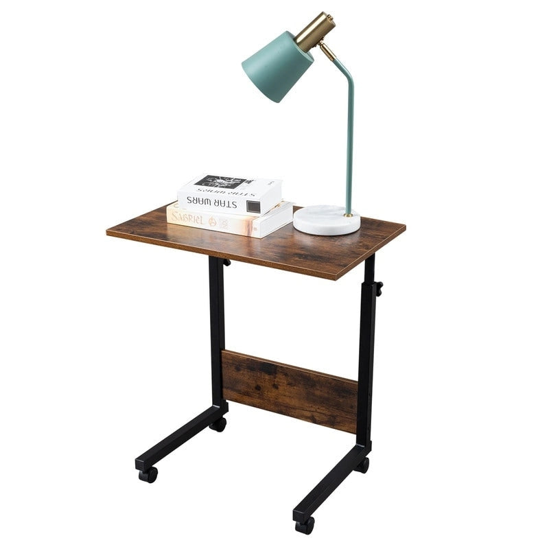 Height adjustable Chipboard & Steel Side Table with Baffle