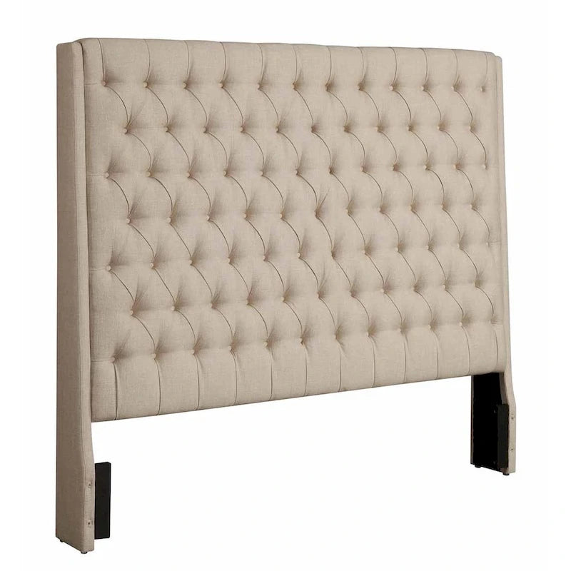 Leiden Button-tufted Upholstered Tall Headboard