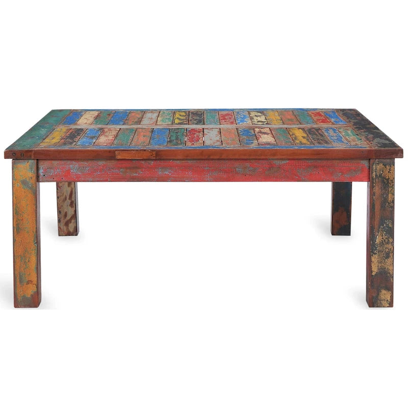 Chic Teak Square Coffee Table made from Recycled Teak Wood Boats