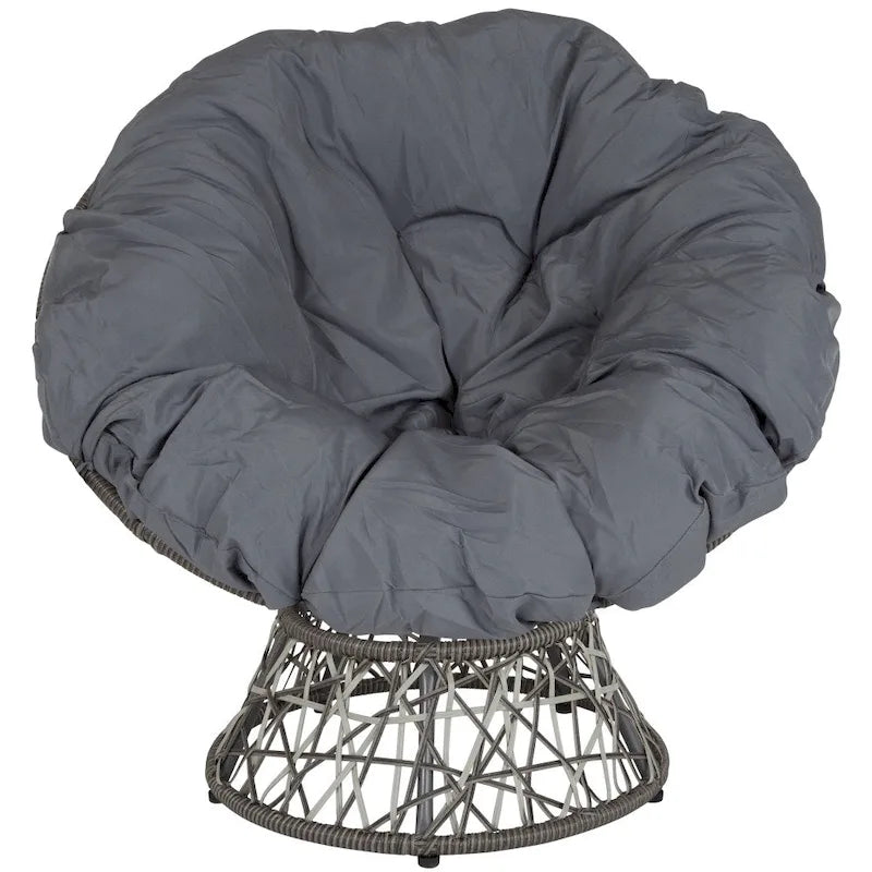 Papasan Swivel Patio Lounge Chair