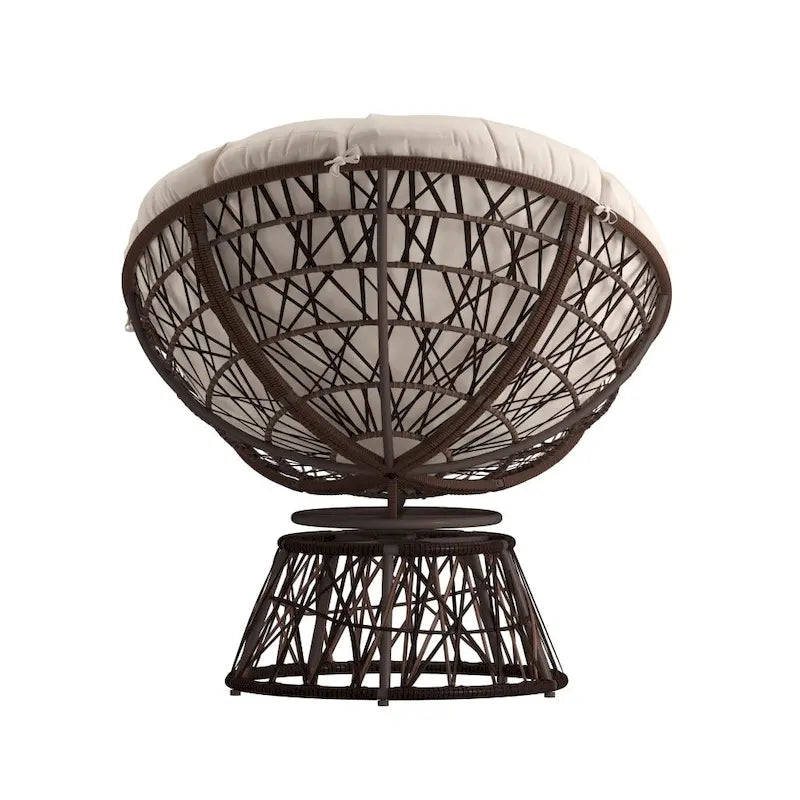 Papasan Swivel Patio Lounge Chair
