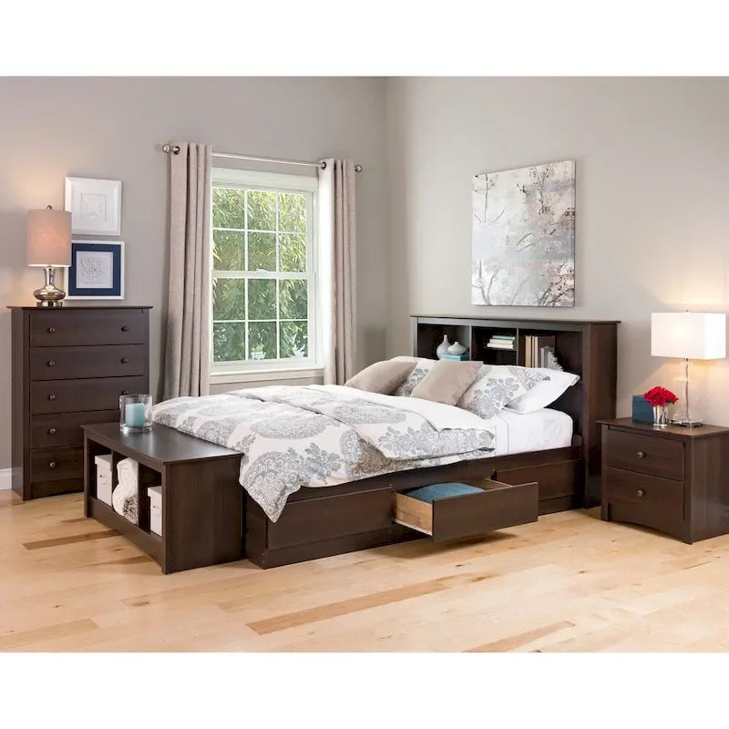 Copper Grove Backus Espresso Full/Queen Bookcase Headboard