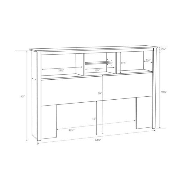Copper Grove Backus Espresso Full/Queen Bookcase Headboard