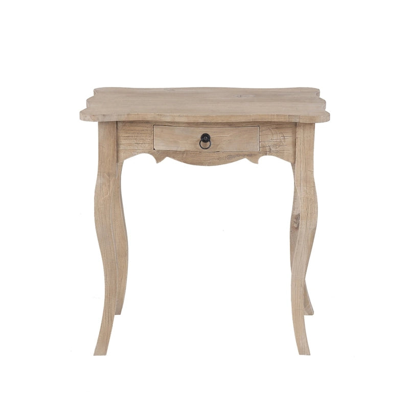 Unfinished Mindi Wood Side Table With Drawer by East at Main - 26 x 18 x 26