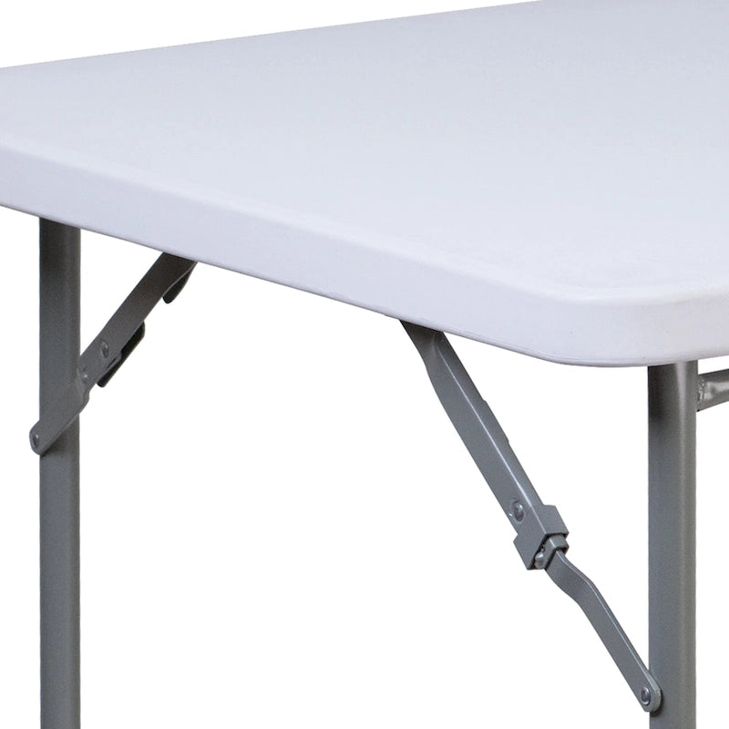 2.81-Foot Square Plastic Folding Table - Card Table/Game Table