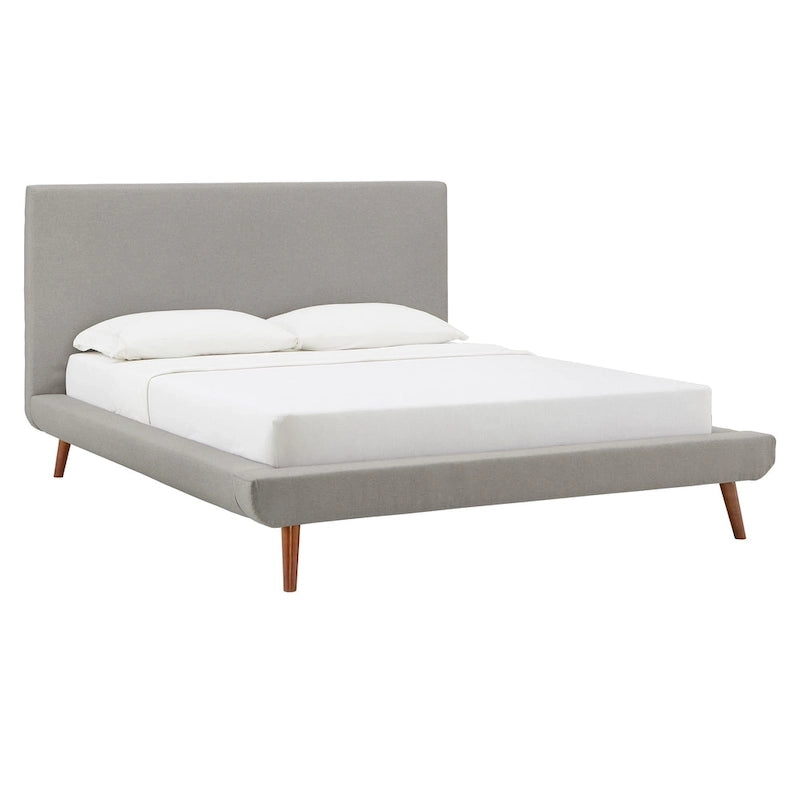 Laurencia Mid-Century Upholstered Platform Bed by iNSPIRE Q Modern