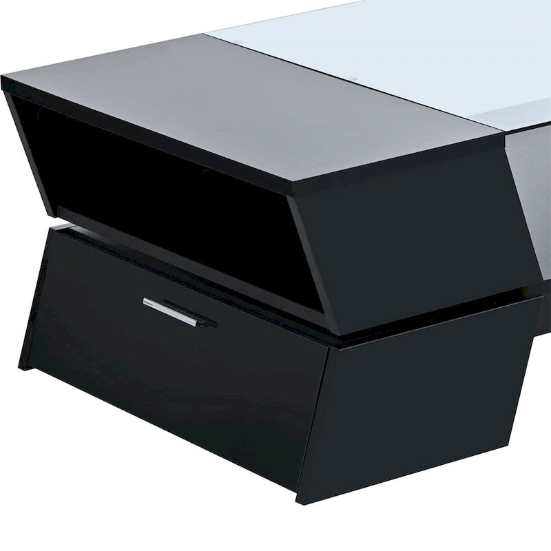 Merax Geometric Style Cocktail Table with Great Storage Capacity