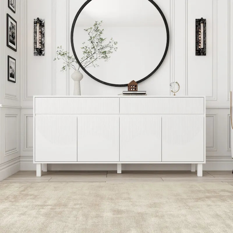 Étagère Vitrine Buffet Laqué Organiseur Polyvalent