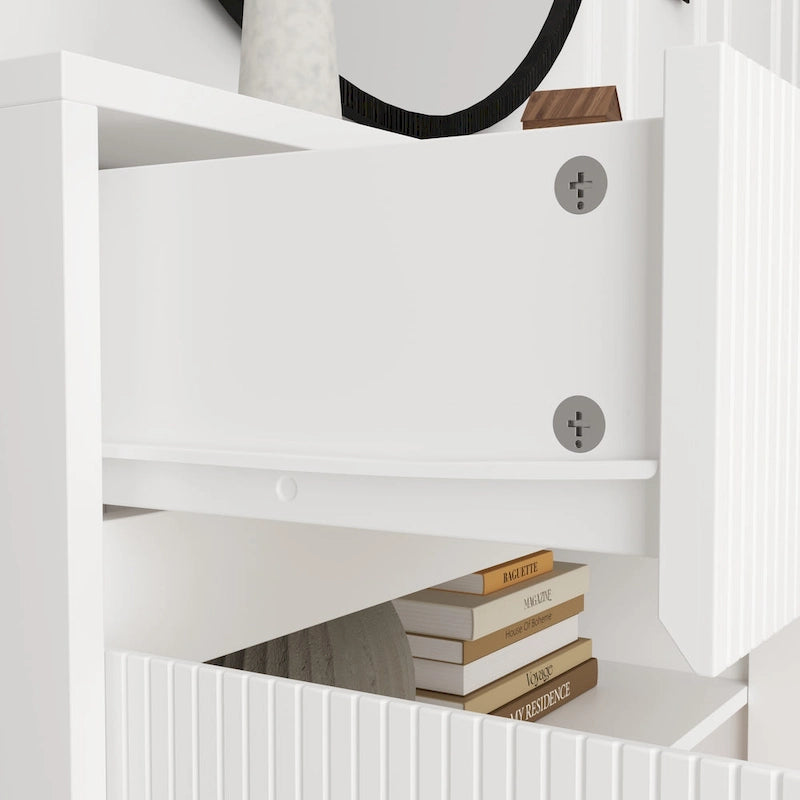 Étagère Vitrine Buffet Laqué Organiseur Polyvalent