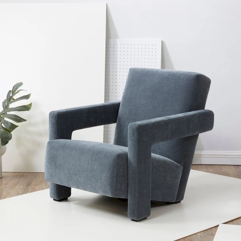 SAFAVIEH Couture Joffrette Modern Velvet Accent Chair - 27 In. W x 35 In. D x 30 In. H - 27Wx35Dx30H