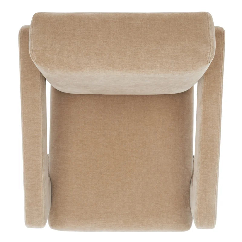 SAFAVIEH Couture Joffrette Modern Velvet Accent Chair - 27 In. W x 35 In. D x 30 In. H - 27Wx35Dx30H