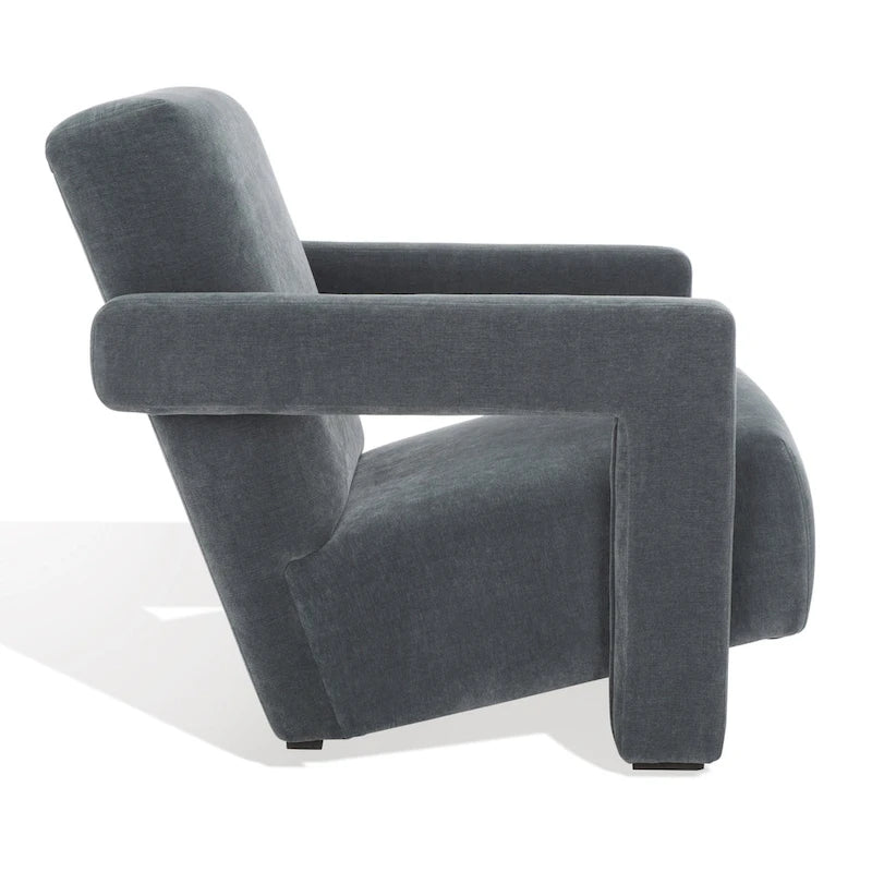 SAFAVIEH Couture Joffrette Modern Velvet Accent Chair - 27 In. W x 35 In. D x 30 In. H - 27Wx35Dx30H
