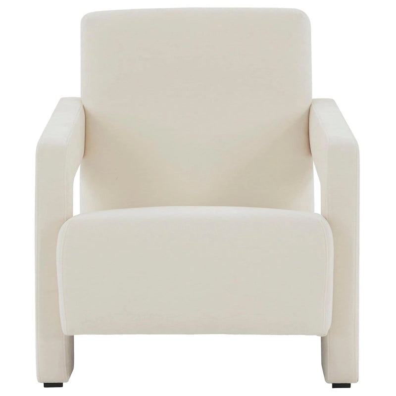 SAFAVIEH Couture Joffrette Modern Velvet Accent Chair - 27 In. W x 35 In. D x 30 In. H - 27Wx35Dx30H