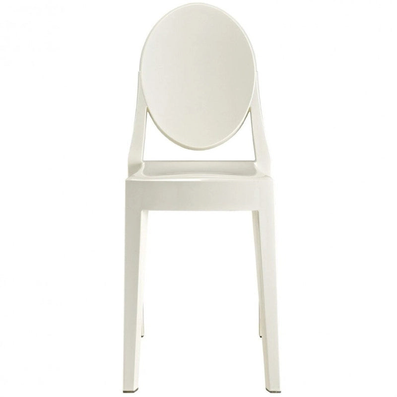 Stackable Mid Century Modern Crystal Clear Side Chairs Dining Living Room Transparent No Arms Accent Desk