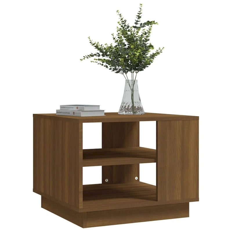 vidaXL Coffee Table Accent End Side Sofa Table for Living Room Engineered Wood - 21.7 x 21.7 x 16.9