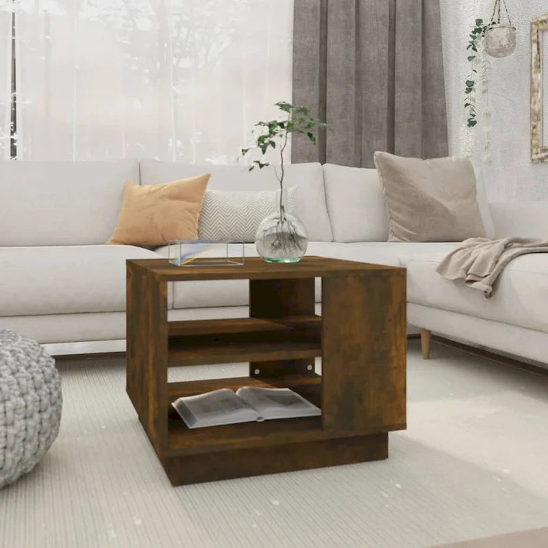 vidaXL Coffee Table Accent End Side Sofa Table for Living Room Engineered Wood - 21.7 x 21.7 x 16.9