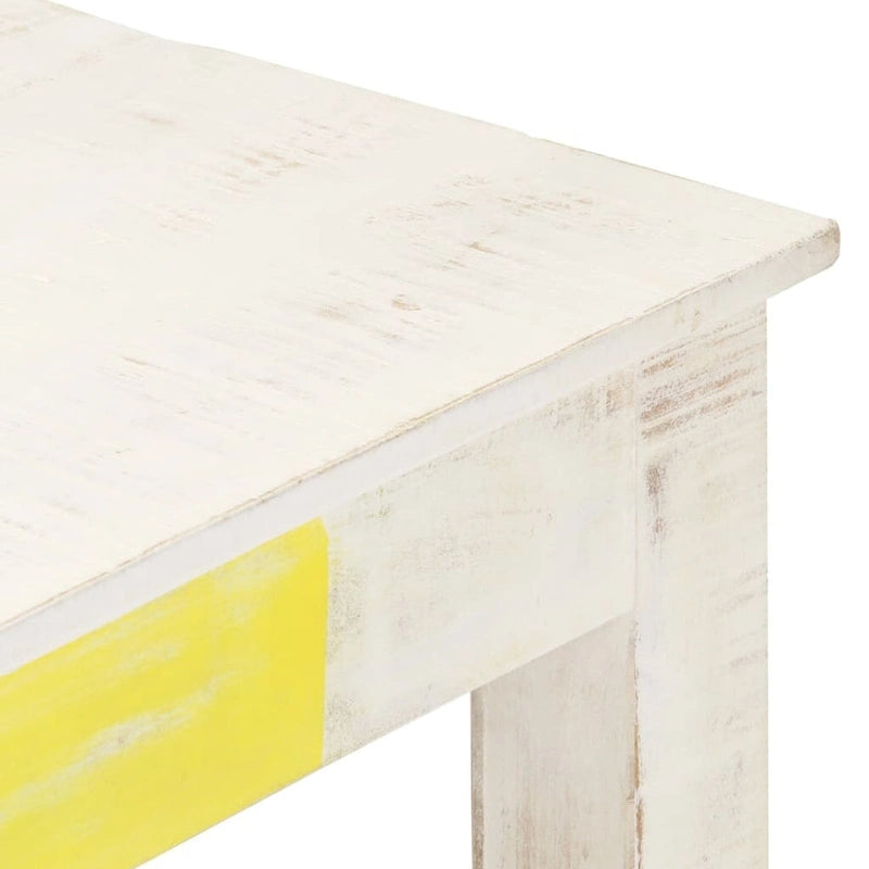 vidaXL Coffee Table White 43.3x23.6x17.7 Solid Mango Wood